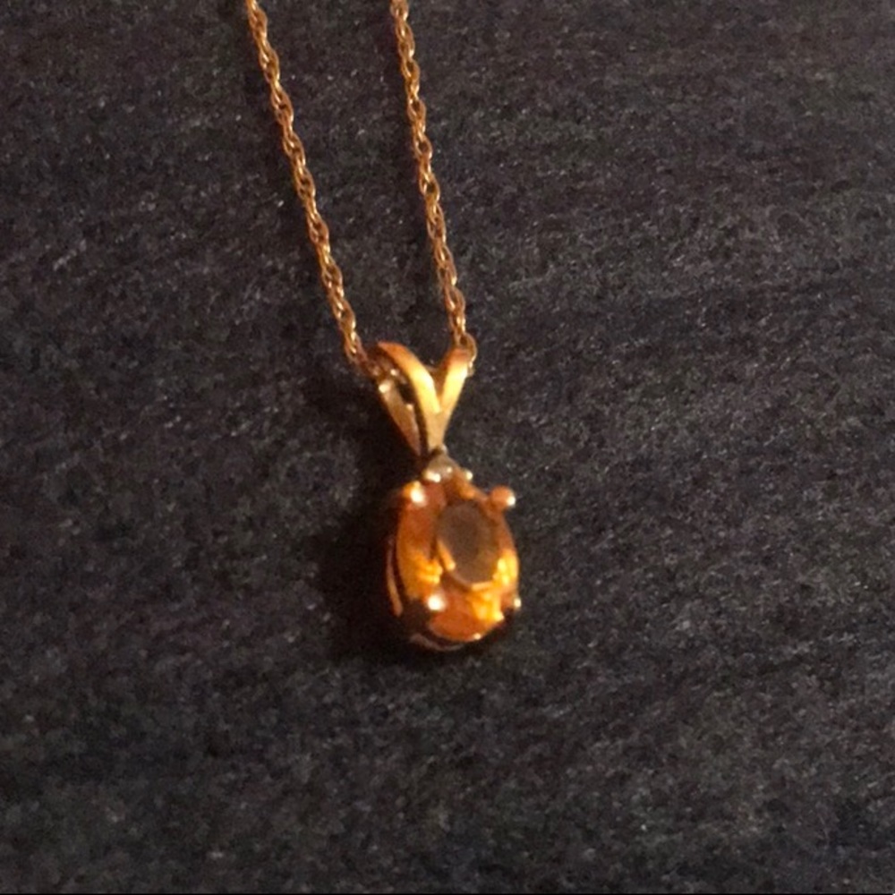 Delicate Topaz Birthstone Necklace